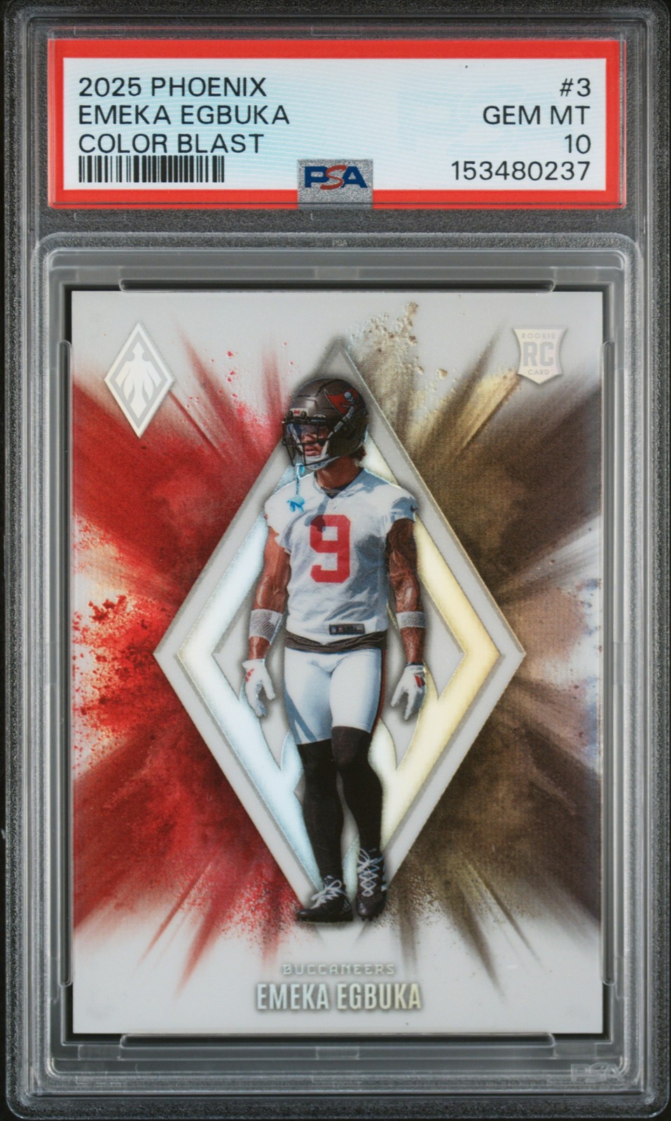 2025 Panini Phoenix Color Blast #3 Emeka Egbuka PSA 10