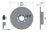 2Er Set Bremsscheiben Textar 92145903 Abarth 50902167 55700592 55700593 569097