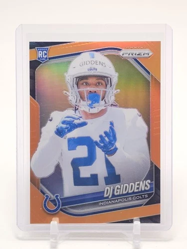 DJ GIDDENS 2025 PANINI PRIZM FOOTBALL ROOKIE ORANGE /249 #383 COLTS Q6992