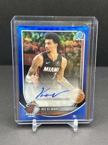2025-26 Topps Bowman Chrome Kel'el Ware True Blue Auto /150