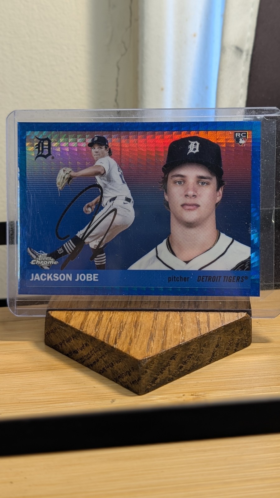 2025 Topps Chrome Platinum #231- Jackson Jobe Rc Blue Prism Refractor