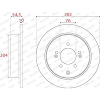 2X Bremsscheibe Ø302Mm Hinten Voll FüR Hyundai Tucson 1.6 Gdi 2.0 Crdi AWD Nexo