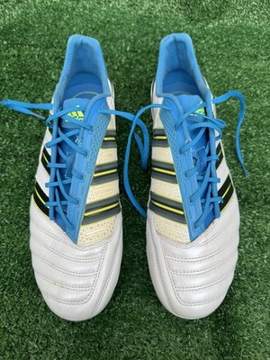 Brandneu Adidas Predator Adipower FG 2011 Gr. 10 Uk (44 2/3 EUR) Weiß-Blau. 