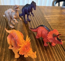 dinosaur figure toy lot, Qty.4, Hard Plastic