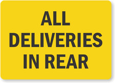 Aluminum Delivery Sign Weatherproof Metal 8x12 Pre Drilled Outdoor
