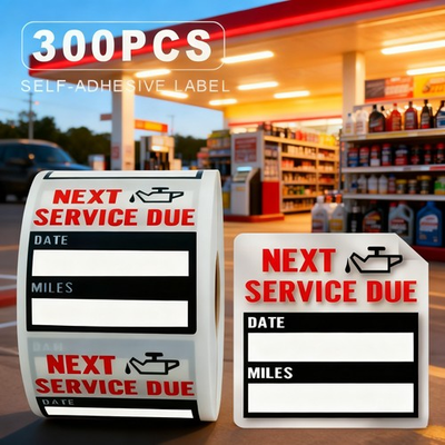 #ad 300PCS Oil Change Service Reminder Stickers Window Lite Sticker Pack 2quot;x2quot; US $2.99