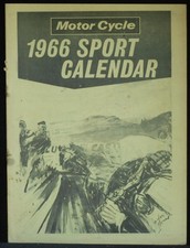 Motor Cycle 1966 Sport Calendar. Unnamed. Contains Illustrations