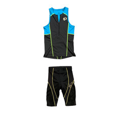 Pearl Izumi x CW-X Cycling Set Womens XS Pursuit Tri Jersey Compression Shorts
