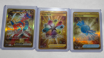 Pokémon SV11 Secret Rare Holo Lot Koraidon EX Turbo Patch Rare Candy 3 Cards