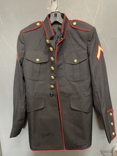 USMC Mens Poly/Wool Dress Blues Coat Military Jacket Size 39S