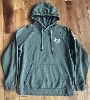 Under Armour Freedom Flag Hoodie Rival Fleece Mens size Large L Loose 