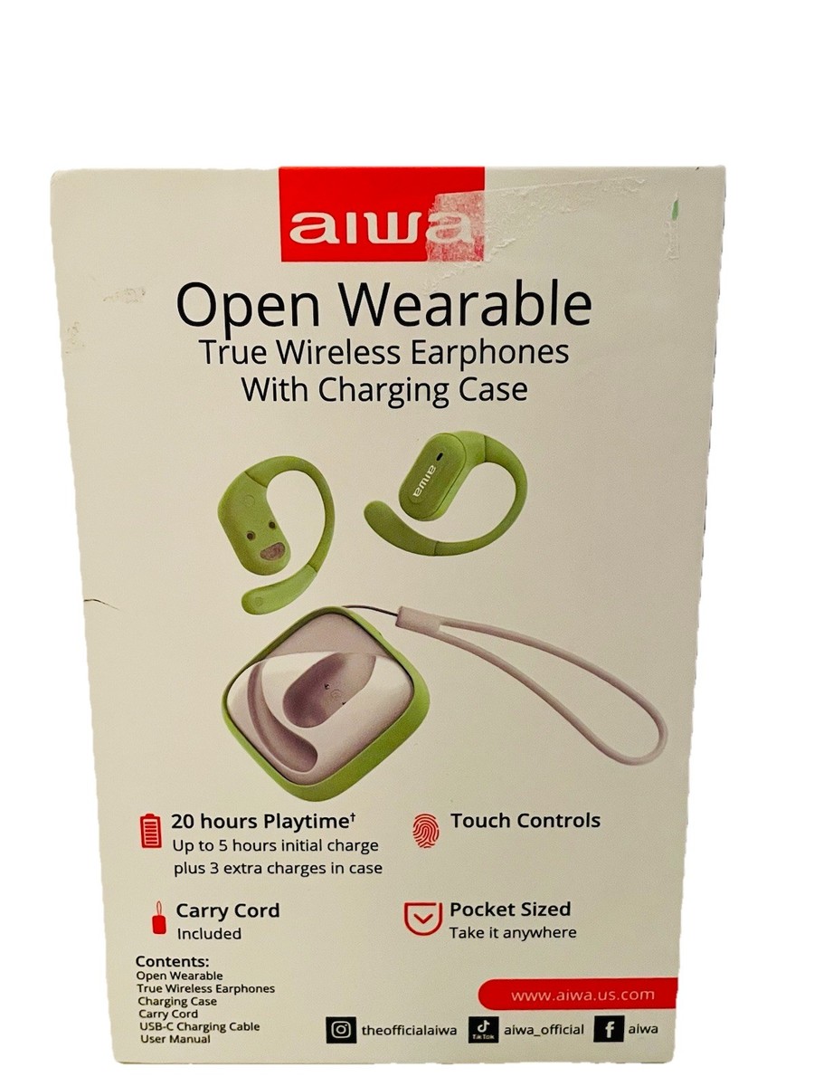 Aiwa Open Wearable True Wireless Earphones With Charging Case