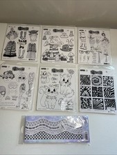 Lot 7 Ranger Dylusions Dyan Reaveley Cling Stamps NEW  SEALED 