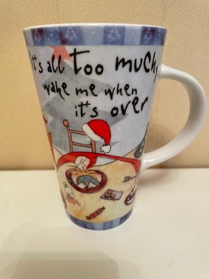 Johnson Brothers Born To Shop Tasse ''Its all too Much'' Weihnachten.