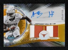 2025 Bowman U Gold Refractor 9/50 Anthony Hill Jr #DRA-AH Dual Patch Auto 1k9t