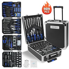 909 PCS Mechanics Tool Set Metal Case Socket Wrench Set Tool Kit 7