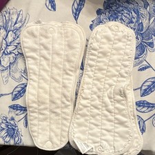 GroVia ONE Cloth Diaper Inserts Snap-In Set of 4 One Size White Cotton/Poly