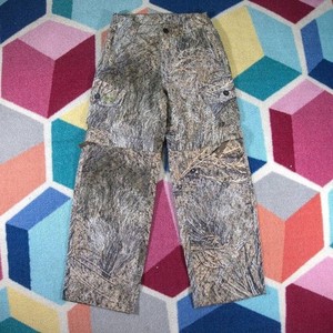 Magellan Pants Boys Medium Green Camouflage Moisture Wick Convertible Hunting Si