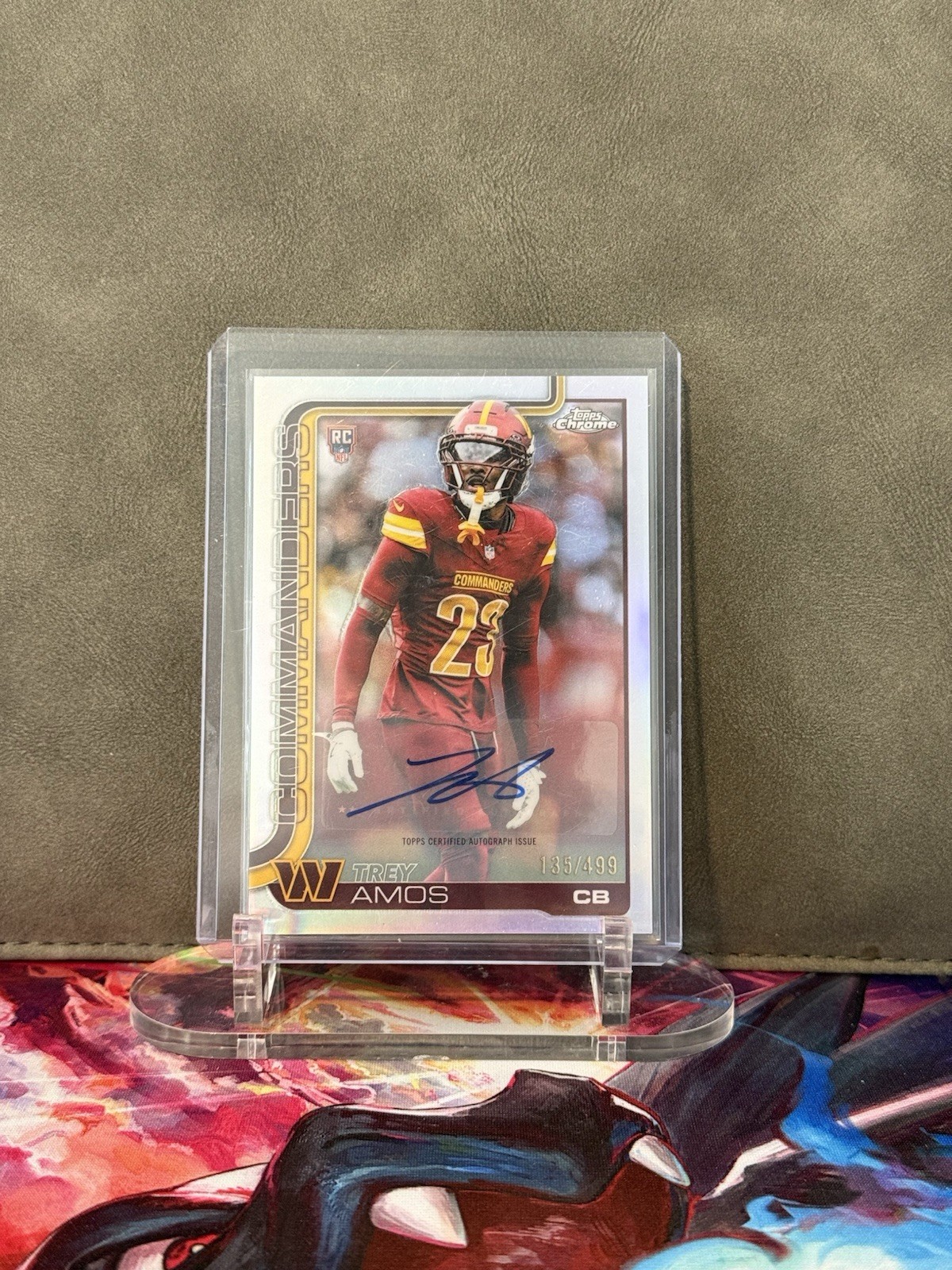 2025 Topps Chrome - Rookie Autographs Trey Amos #RA-TA Refractor /499 (AU, RC)