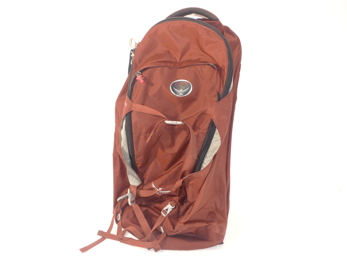 Osprey Farpoint 70L Adjustable Travel Hiking Backpack Red & Black NO Day  Pack | eBay