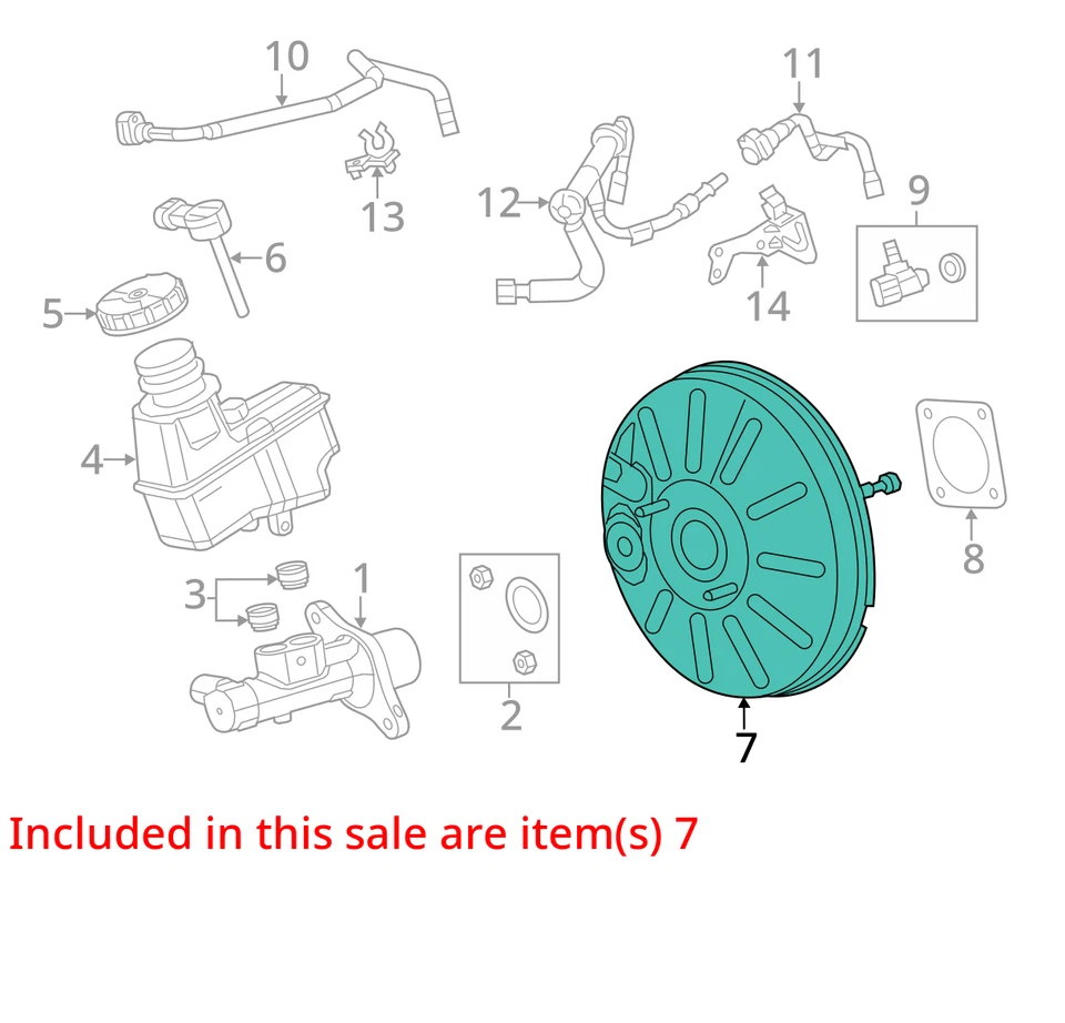 2014 Dodge Dart Power Brake Booster OEM 97K Miles - LKQ382290294 - Изображение 4 из 4