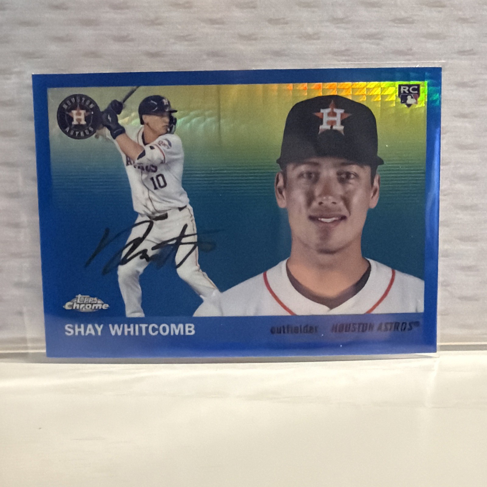 Shay Whitcomb 2025 Topps Chrome Platinum #281 (RC) Blue Prism Refractor 