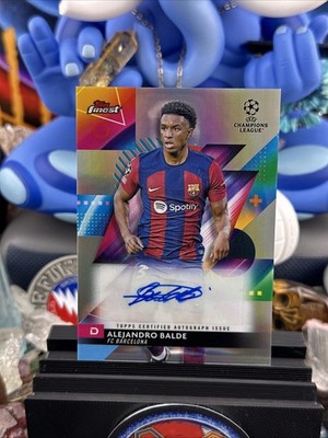 2024 TOPPS FINEST UEFA CC - ALEJANDRO BALDE #A-AN, Refractor Auto - Barça
