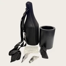 Leather Caddy O Wine Carrier Tote Freezable Insert with Accessories