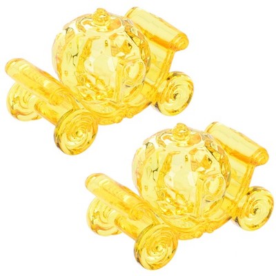 2pcs Simulation Kürbiswagendekorationen Entzückende Kinderspielfiguren