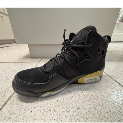 Jordan Flight Club 91 Black Metallic Gold High Top Sneaker for Men