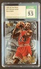 1995-96 Fleer Metal Nuts & Bolts Michael Jordan #212 CGC 9.5 Gem Mint = PSA 10