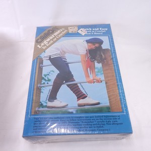 Sealed Caron Legwarmers Kit H4314 Navyberry Knit Crochet Navy Wine Berry