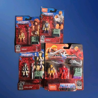 Mega Construx Masters of the Universe Teela HE-MAN VS BEAST EVIL-LYN FISTO Lot