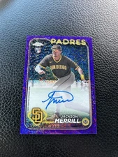 2024 Topps Chrome Rookie Auto Jackson Merrill #RA-JME Purple Speckle  /299
