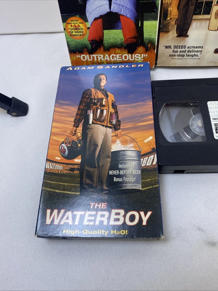 Adam Sandler VHS lot - The Waterboy, Happy Gilmore, Mr. Deeds. Little Nicky - Image 3 of 4