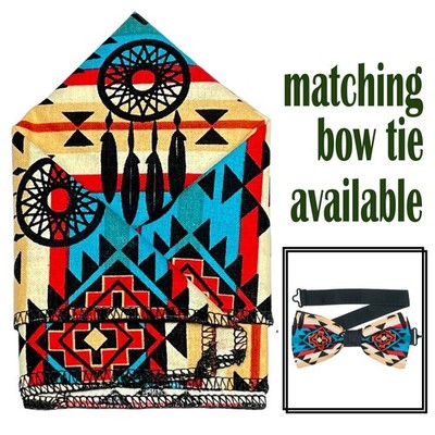 Navajo Motto Einstecktuch & Fliege vorgebunden Fliege Azteken inspiriert Partykleid