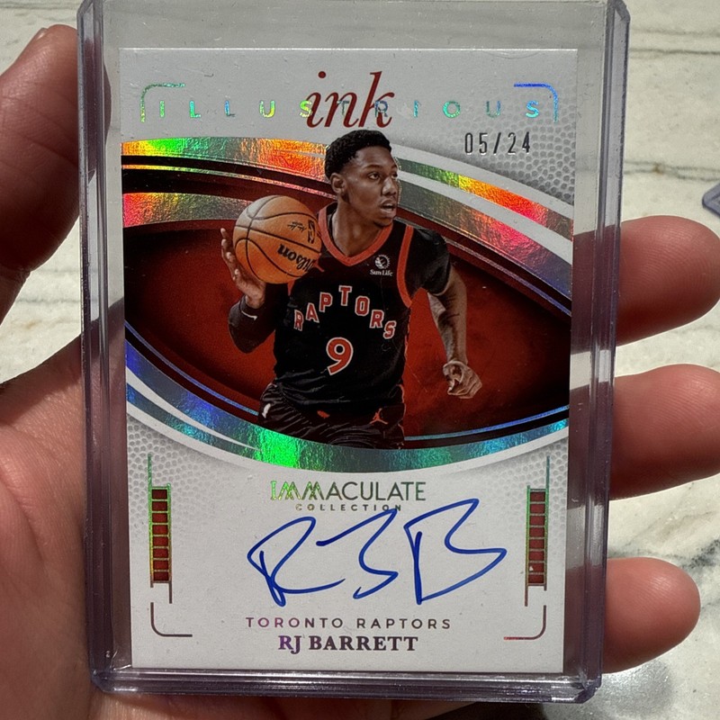 2024-25 IMMACULATE Illustrious AUTOGRAPH RJ Barrett /24 On Card Auto Raptors SSP