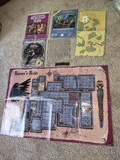 Vintage Original Tsr D&d Book Map Lot