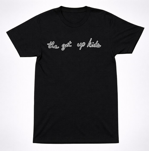 The Get Up Kids Handwriting Text Logo T Shirt Midwest Emo Punk Milo Unisex Tee
