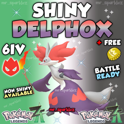   SHINY DELPHOX 6IV   ALPHA MAX EV'S   RANKED BATTLE READY  Pokemon Legends ZA
