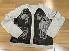 USED HERMES TWILL REINE CARDIGAN GOOD