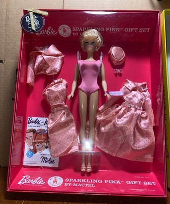 SPARKLING PINK BARBIE DOLL GIFT SET 2008 REPRODUCTION DOLL & FASHION N6591 NRFB