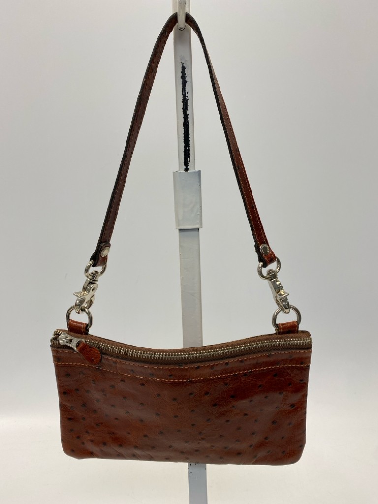 Chestnut Embossed Handbag - image 1