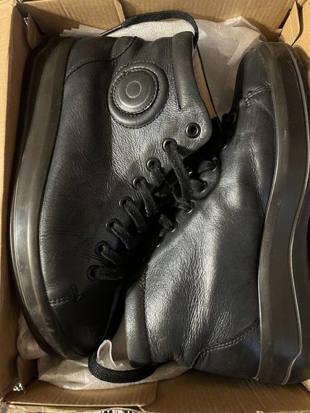Women Ecco Boots Navy Leather 36