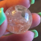 Clear Quartz Healing Sphere with Green Inclusions, 26.4mm — photo 7