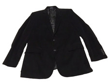 Stafford Men's Blazer Sport Coat Corduroy Two Button Sport Jacket Size 46L Black