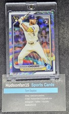 Jackson Chourio 2024 Bowman Chrome #69 Rookie Silver Wave Refractor 66/100