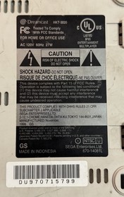 Sega Dreamcast HKT-3020 White System Console Only For Parts or Repair No Power