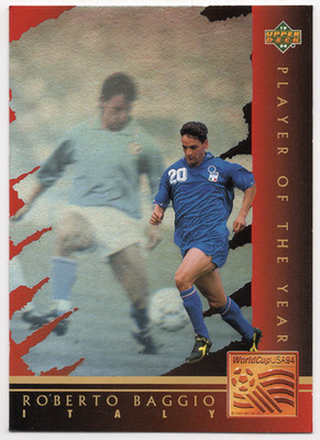 WC4 Roberto Baggio (Italy) Upper Deck World Cup USA 1994