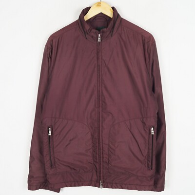 HUGO BOSS GOLF Men Jacket Size 50 L Full Zip High Neck Red